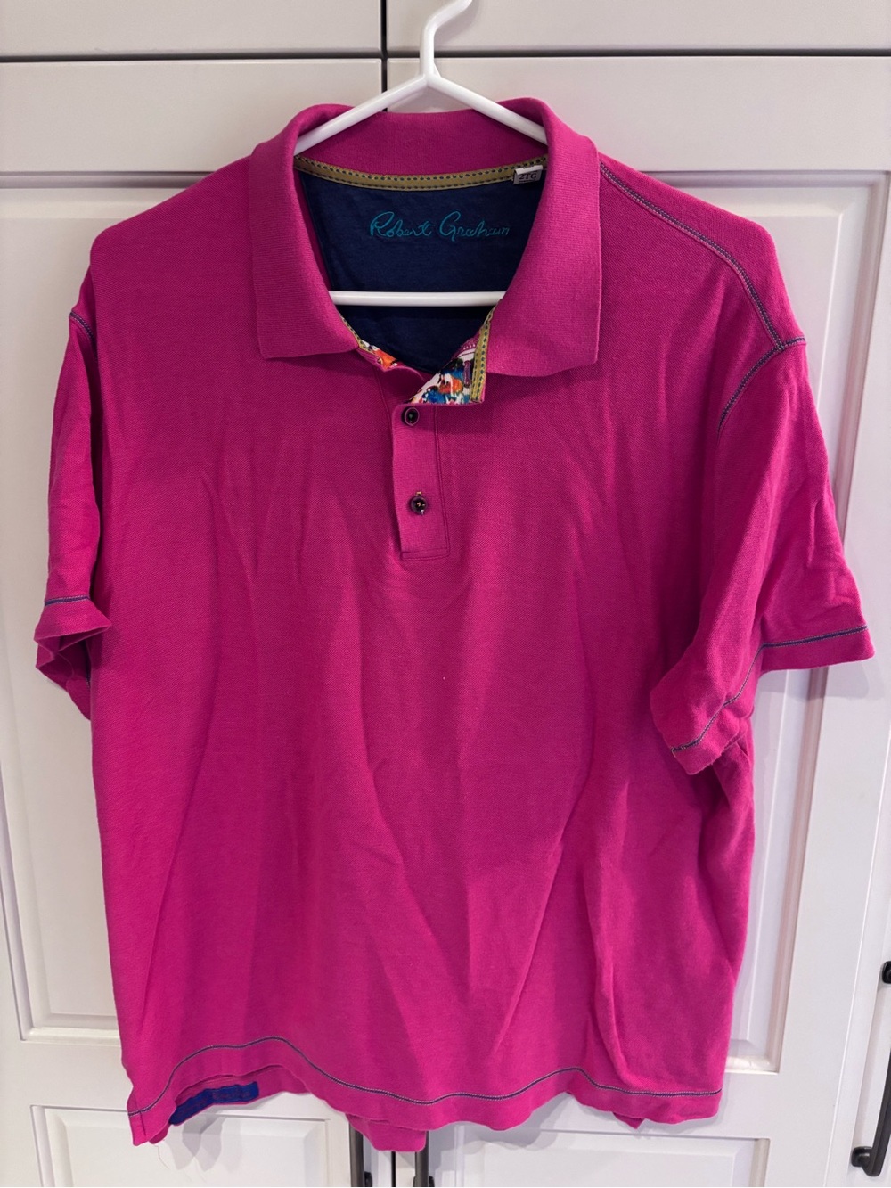Robert Graham Bright Fuchsia Short-Sleeve Polo xxl